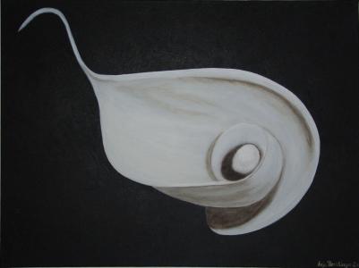 Acrylbild Calla schwarzbraun weiß